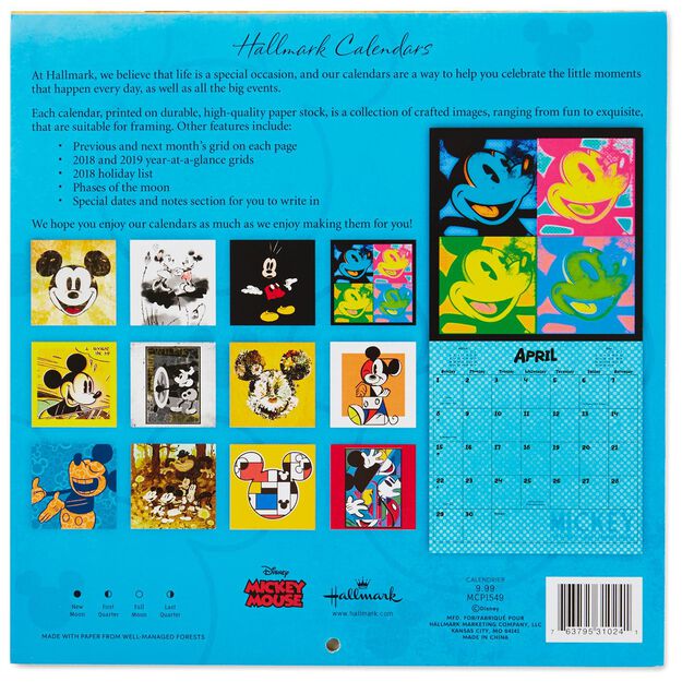 hallmark calendars 2018