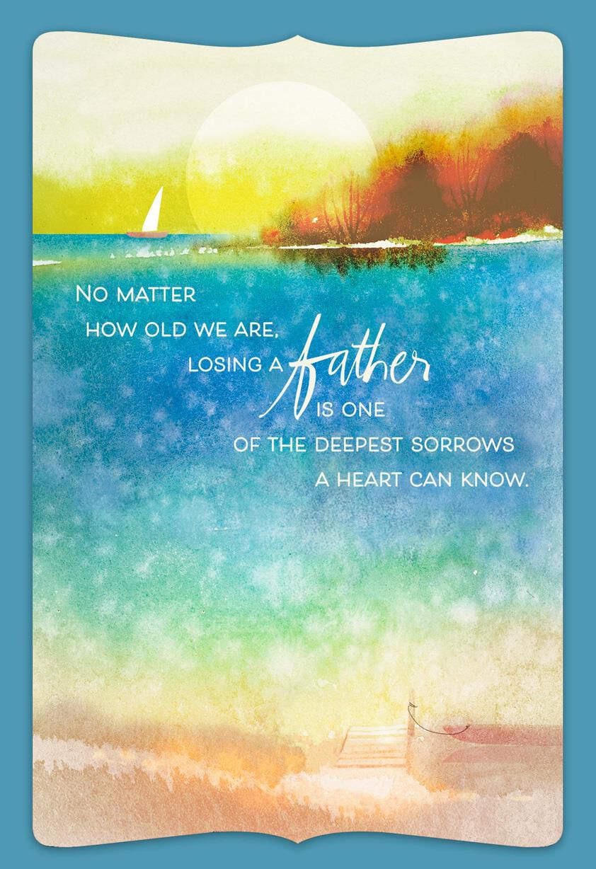 Sailboat Sunset for Your Dad Sympathy Card