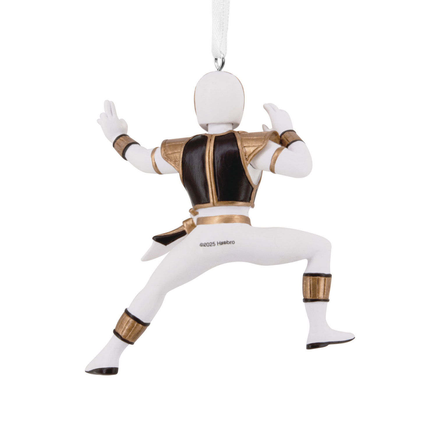 White Power Ranger Christmas Ornament Back image number 6