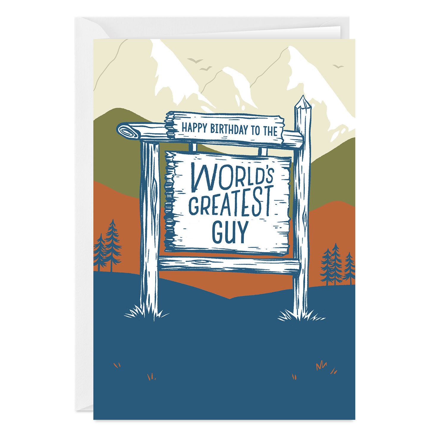 Great Outdoors World's Greatest Person Custom Birthday Card