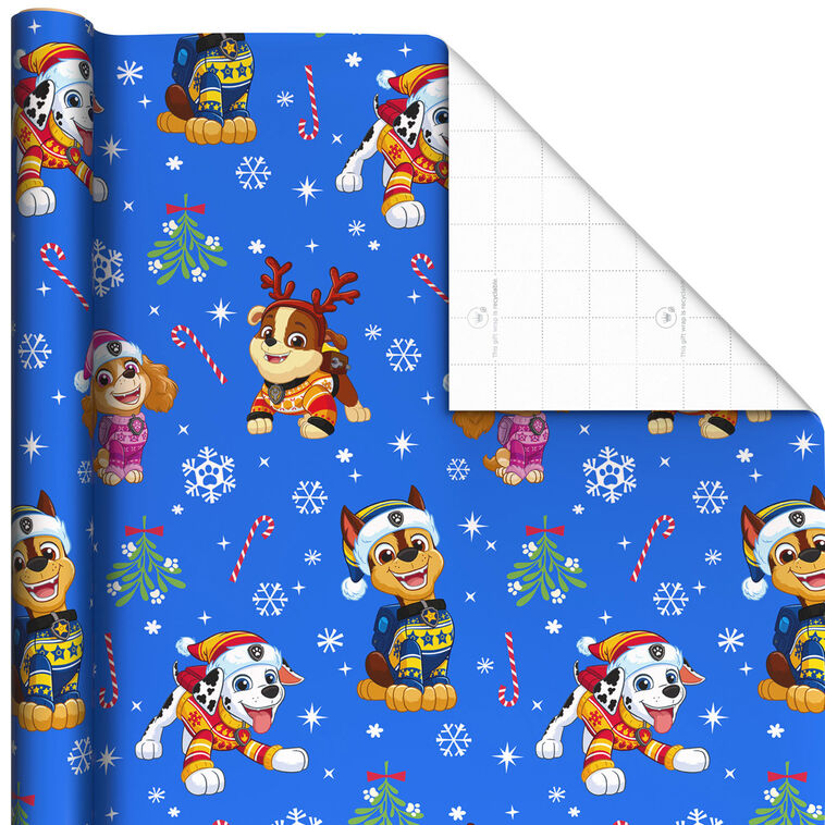 Paw Patrol™ Winter Fun on Blue Christmas Wrapping Paper Roll, 25 sq. ft.