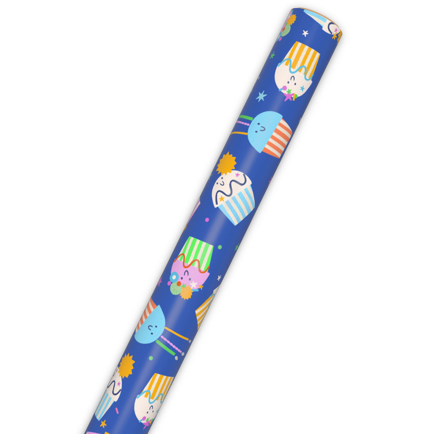 Smiling Cupcakes in Space Wrapping Paper Roll Wrap Tube image number 6