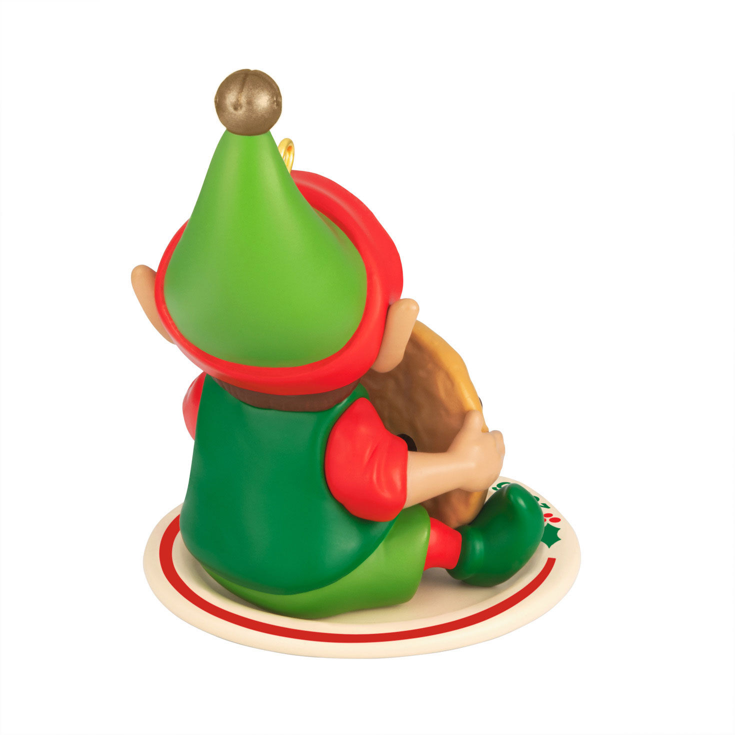 Elf With Cookie Keepsake Ornament Back image number 6