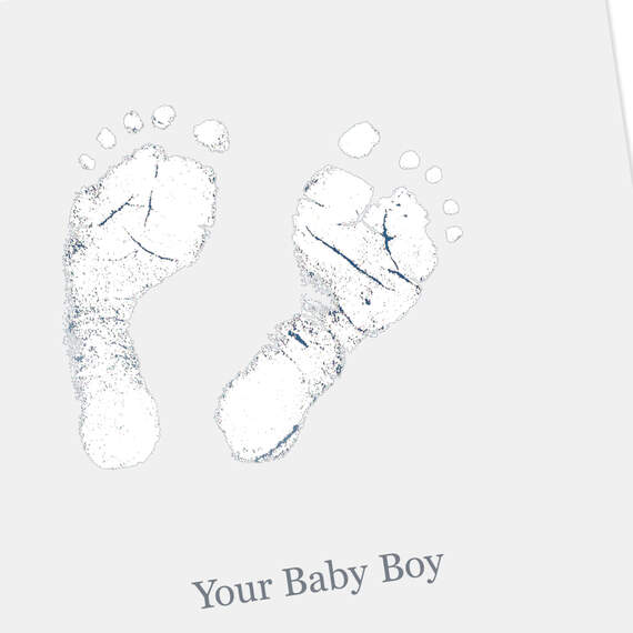 Blue Footprints New Baby Boy Card, , large image number 4