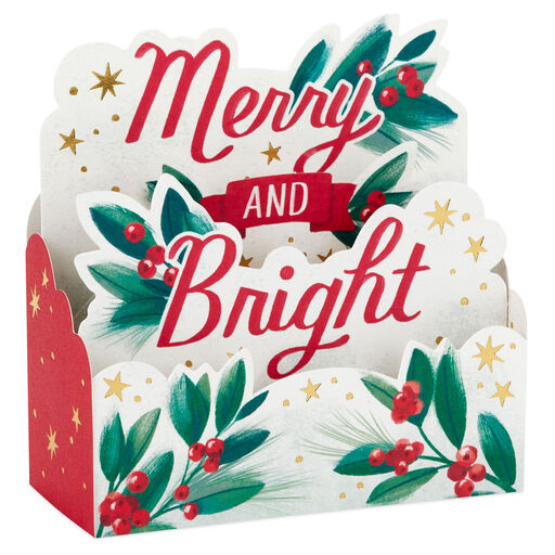 Merry and Bright 3D Pop-Up Christmas Card, 