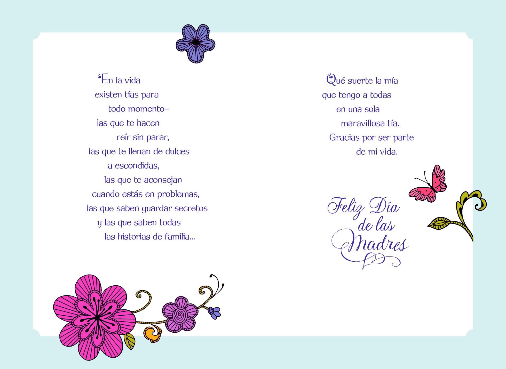 A Loving Aunt SpanishLanguage Mother's Day Card Greeting Cards