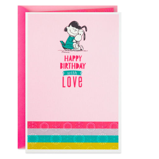 Peanuts® Snoopy and Lucy Hug Birthday Card for Her, 