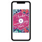 Thanks Mom Floral Personalized Mother's Day Card phone with card front image number 1