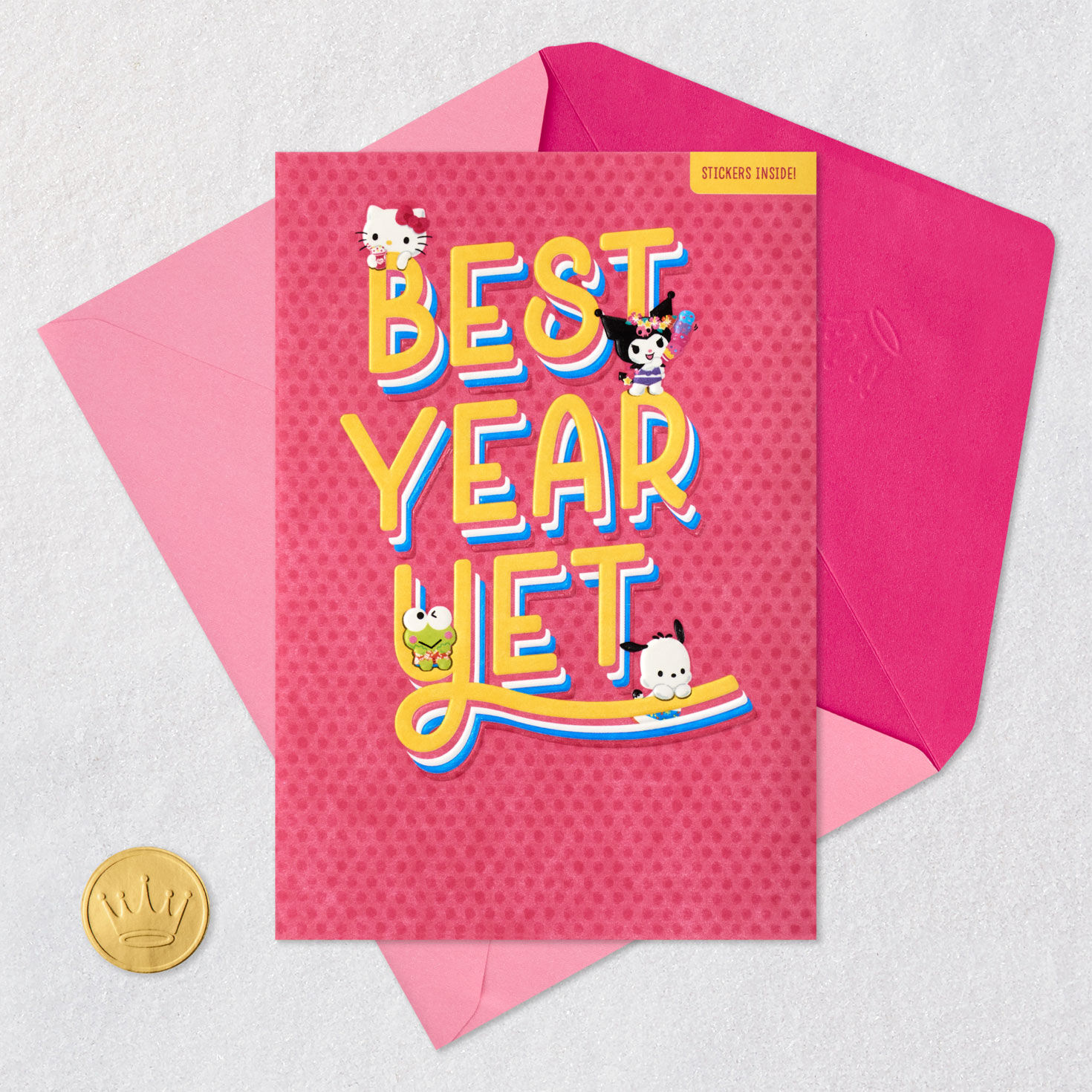 Sanrio® Hello Kitty and Friends Best Year Yet Birthday Card for Kids With Stickers for only USD 5.99 | Hallmark