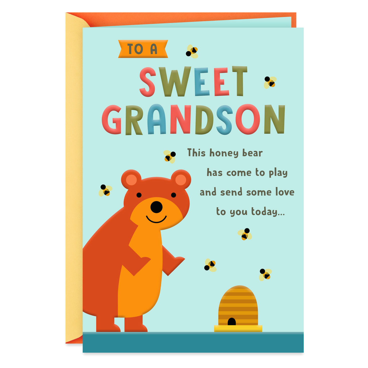 A Big Bear Hug Rosh Hashanah Card for Grandson