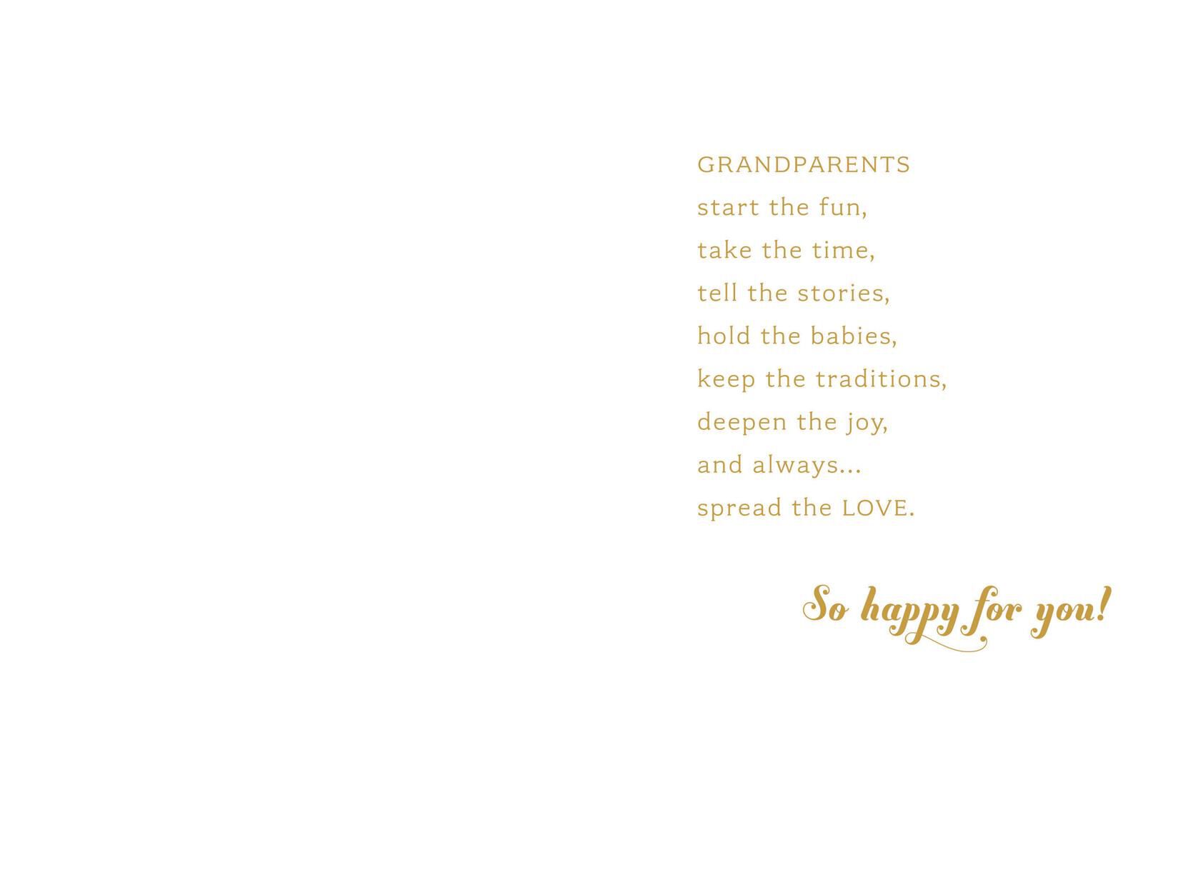 Baby Carriage New Baby Card for Grandparents