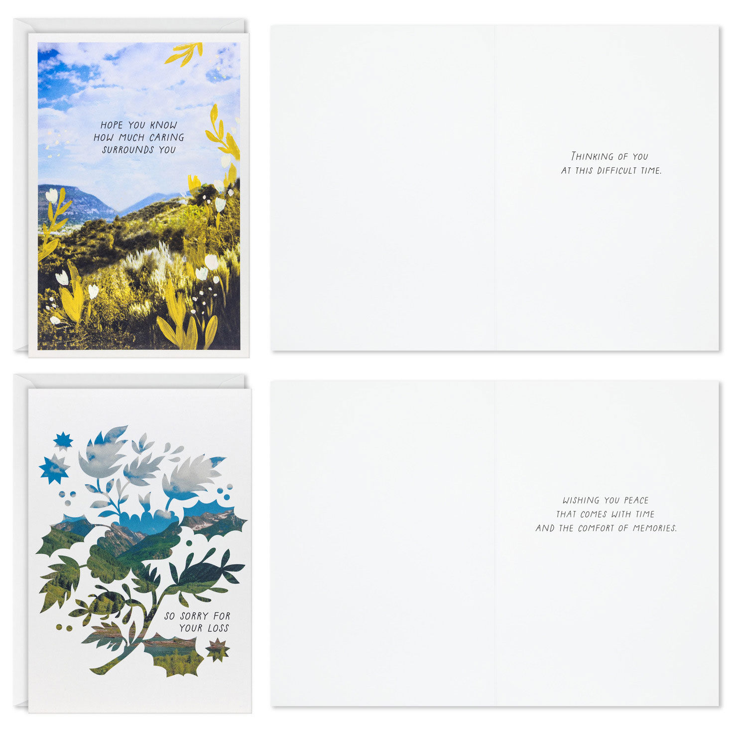 Tranquil Nature Scenes Boxed Sympathy Cards Pack card fronts with sentiment image number 4