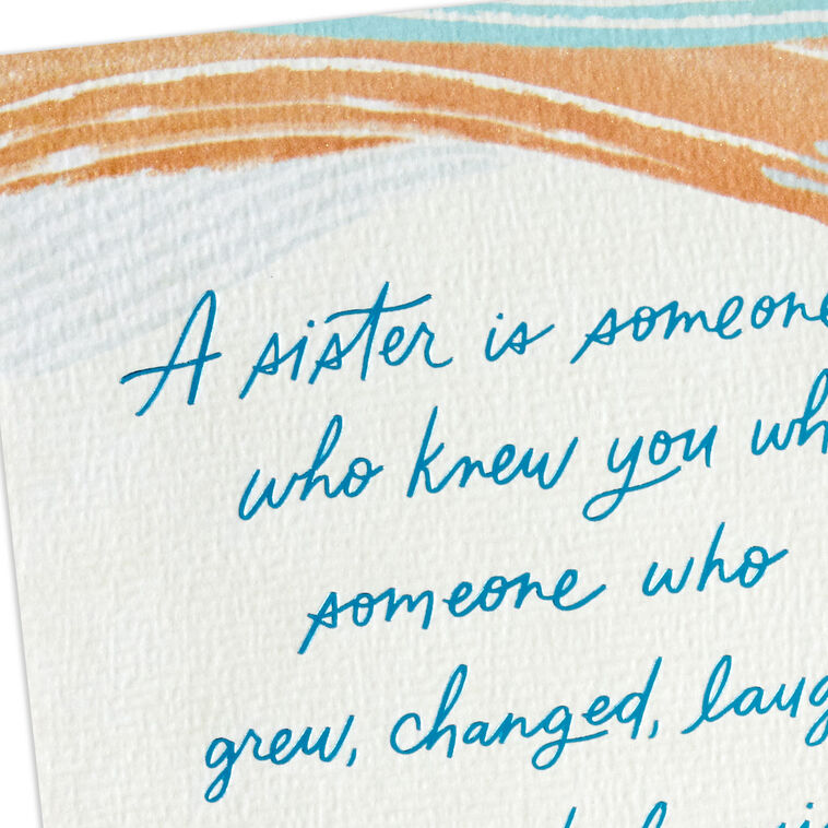 Abstract Waves Sister Sympathy Card Card Front Detail image number 4