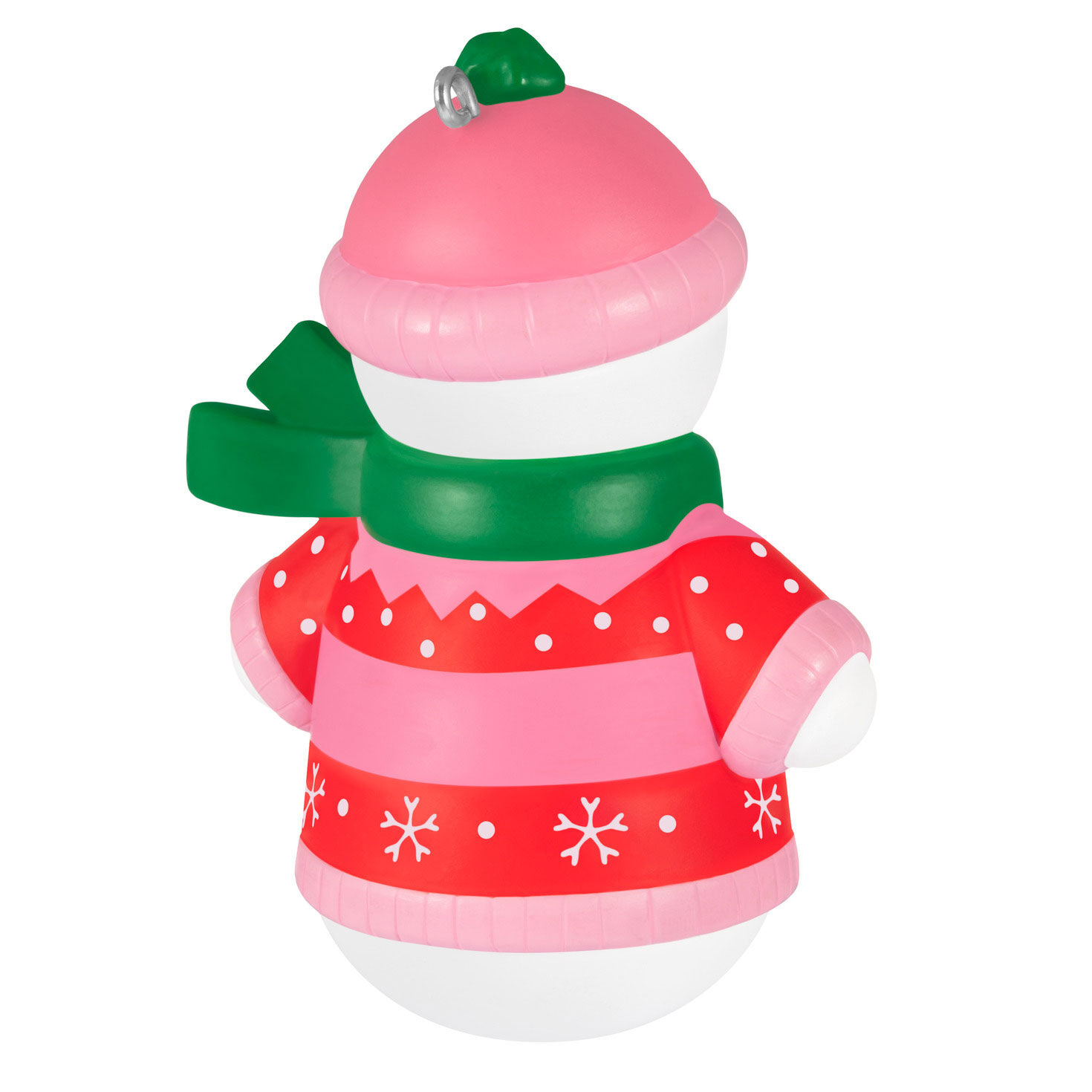 Pink Mom Snowman 2026 Keepsake Ornament Back image number 6