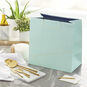 15" Mint Green With Gold Extra-Deep Square Gift Bag, , large image number 2
