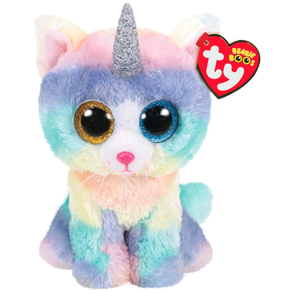 Ty Beanie Boos Heather Cat With Horn Stuffed Animal 6 Classic
