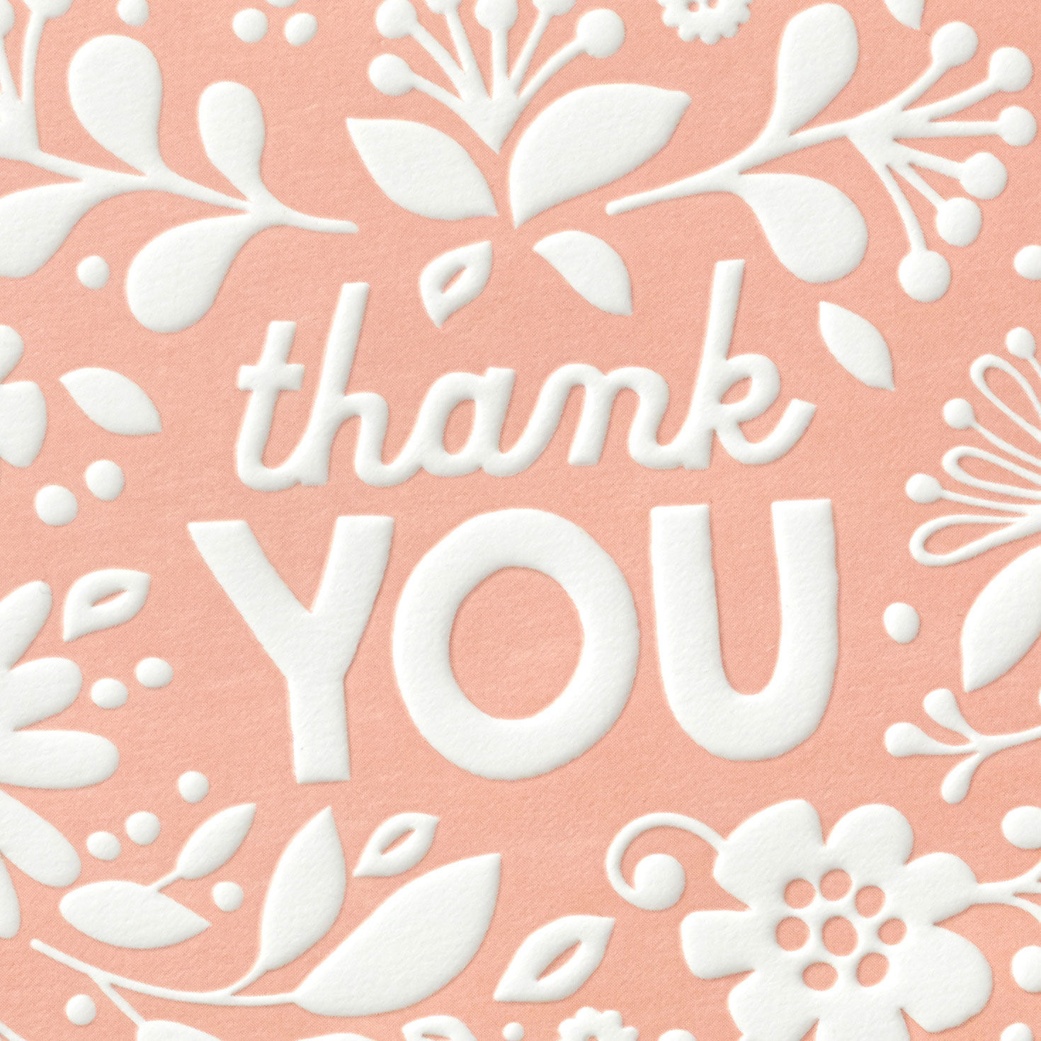 Flowers on Coral Boxed Blank Thank-You Notes, Pack of 10, , large image number 3