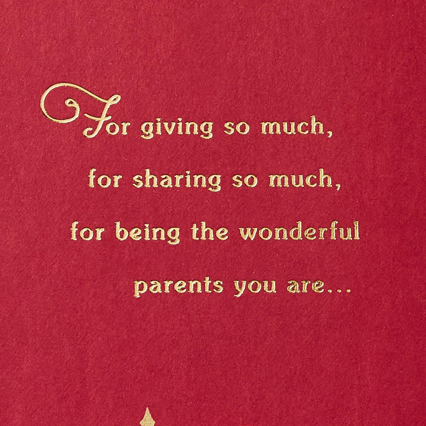 Red Glitter Trees Christmas Card for Mom and Dad Sentiment image number 2