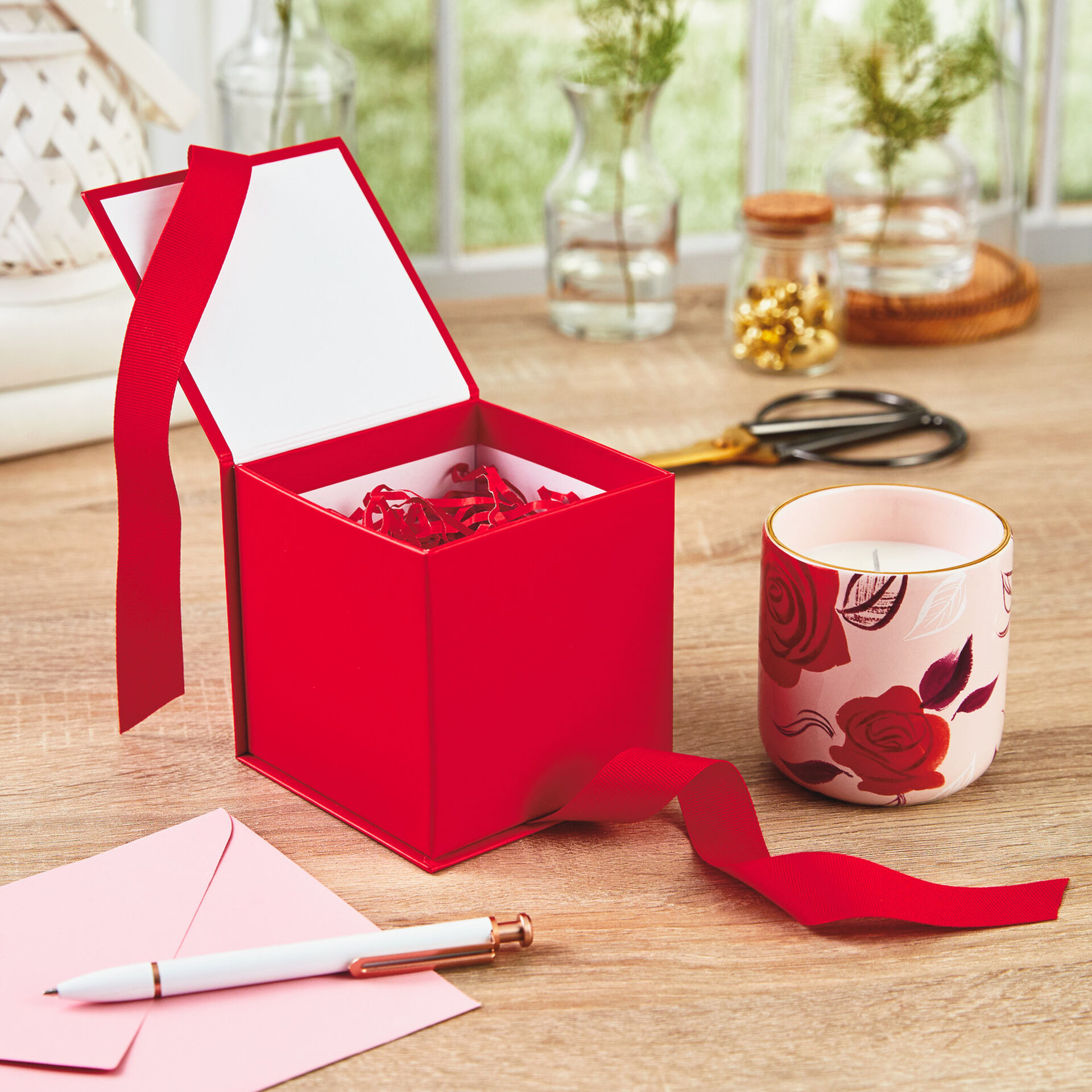 Red Small Gift Box With Shredded Paper Filler - Gift Boxes - Hallmark