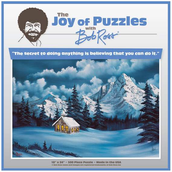 Bob Ross Winter Scene 500-Piece Puzzle, , large image number 3