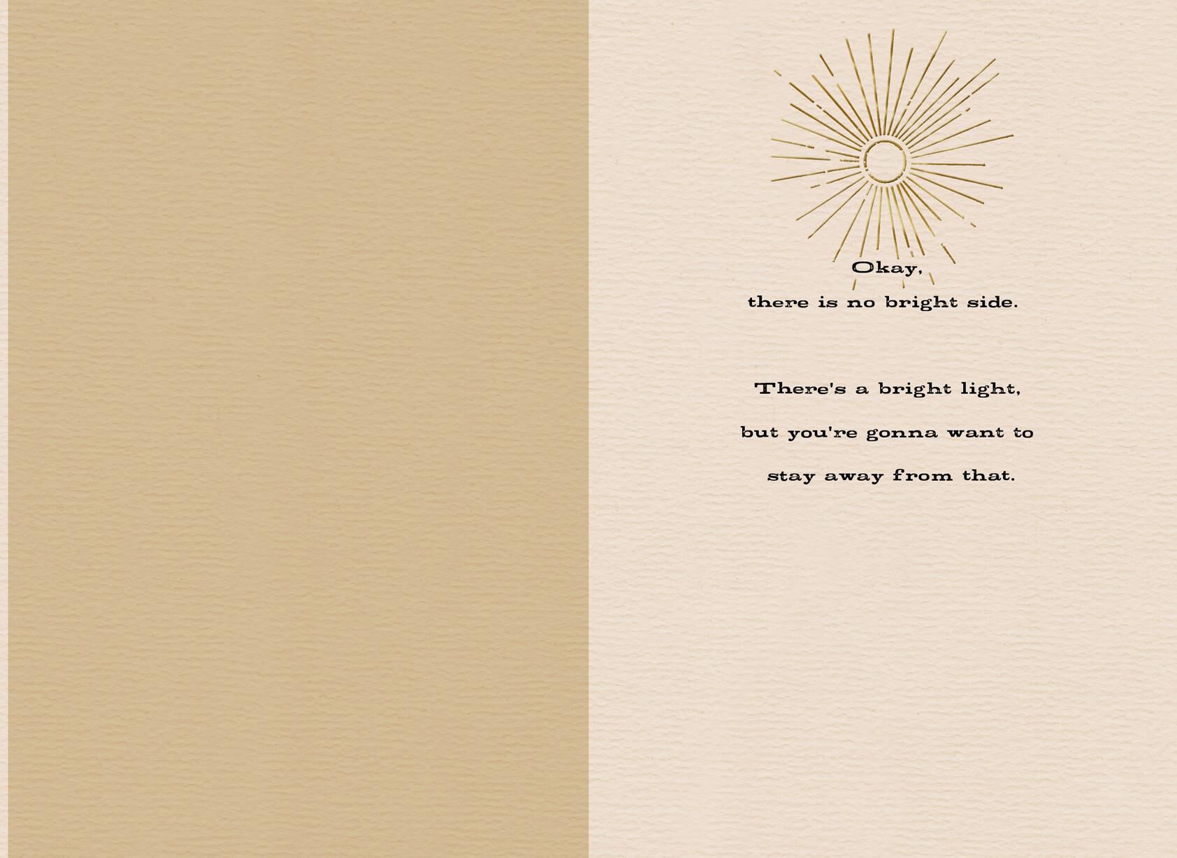 Bright Light Funny Birthday Card