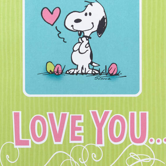 Peanuts® Snoopy Love You This Much Pop-Up Easter Card, , large image number 4