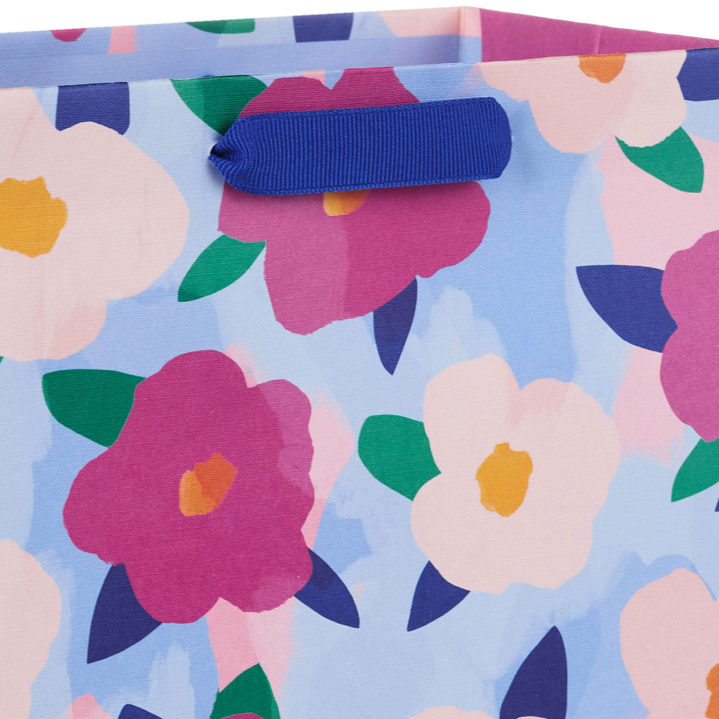 Bold Floral Print Medium Gift Bag Handle Detail image number 4