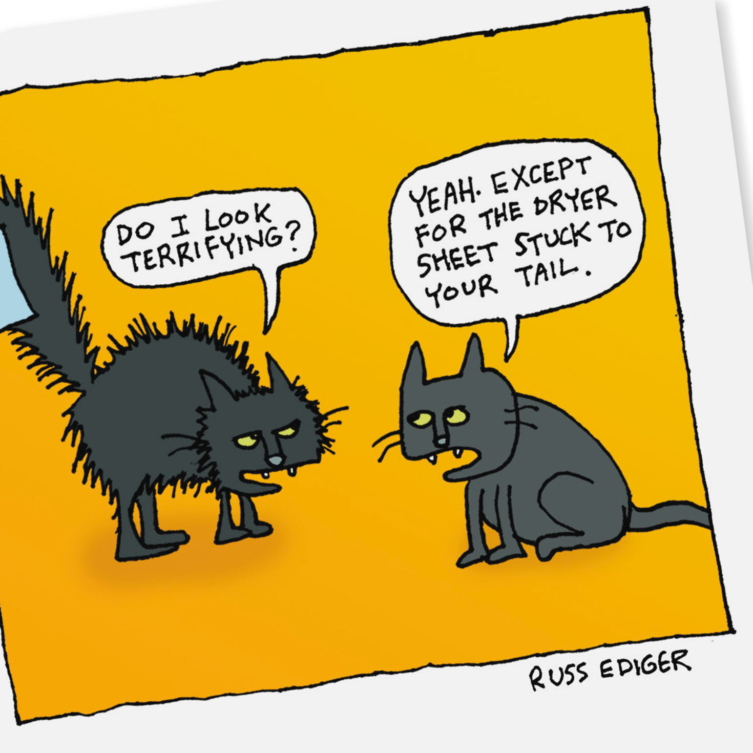 Terrifying Cat Funny Halloween Card, , large image number 4