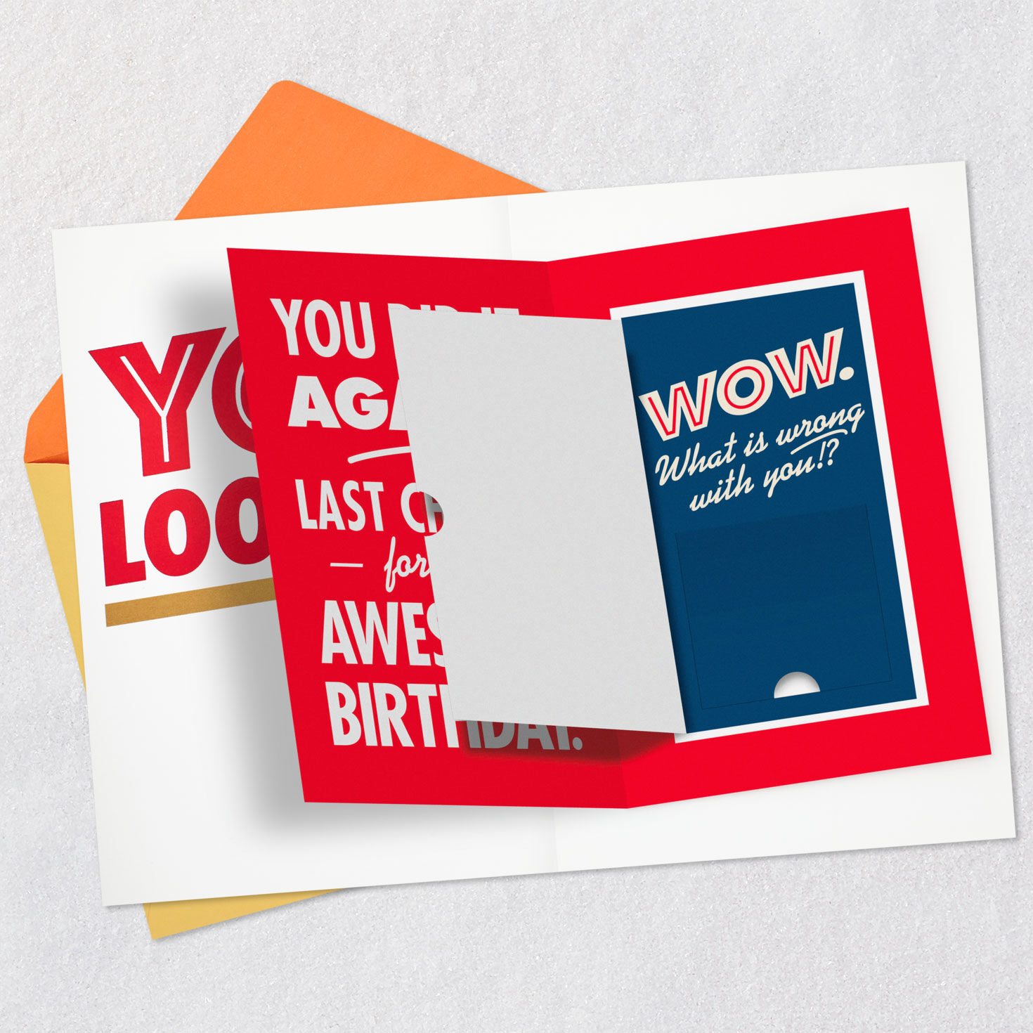 Do Not Look Funny Birthday Card with Mini Cards, , large image number 7