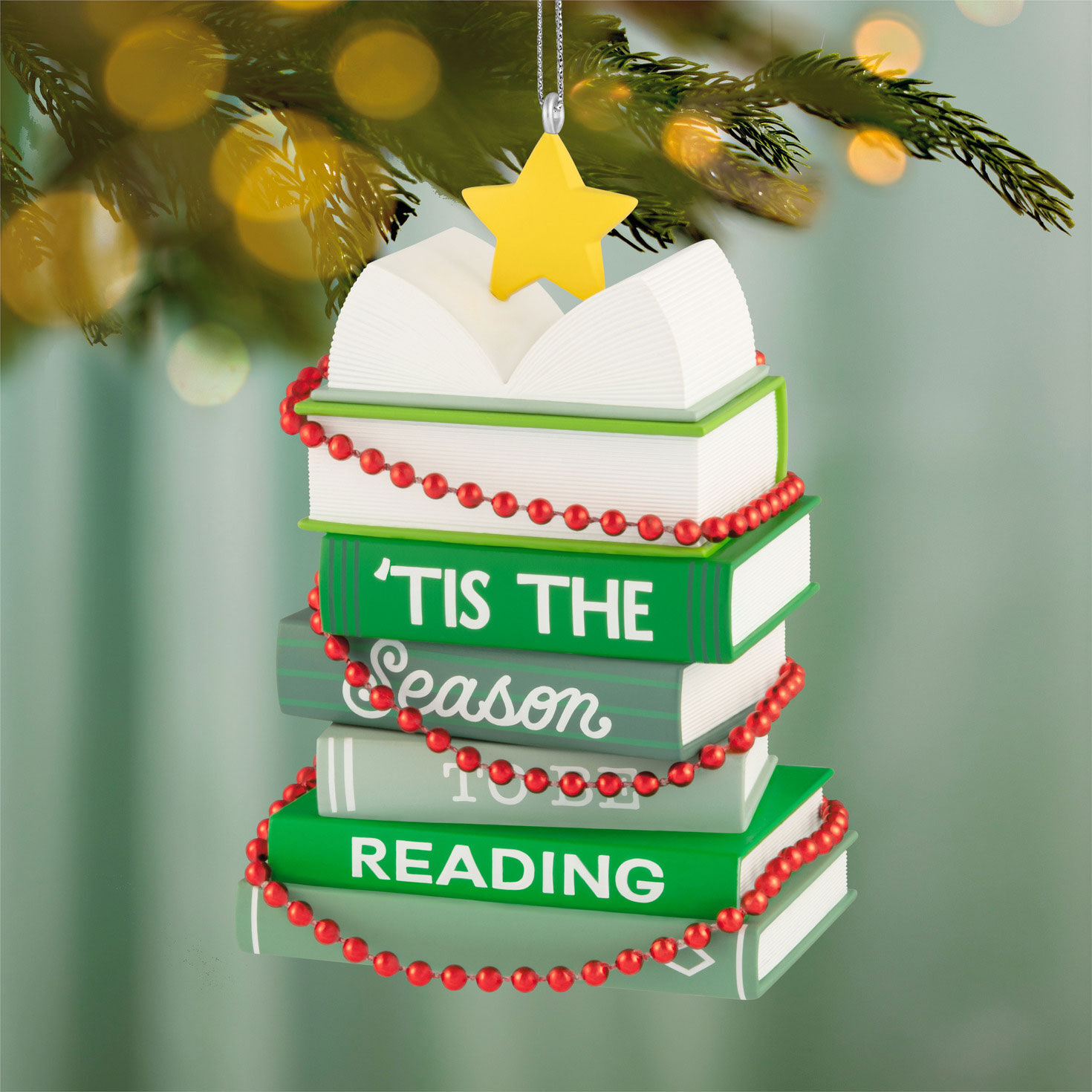 Stack of Books Keepsake Ornament  image number 2