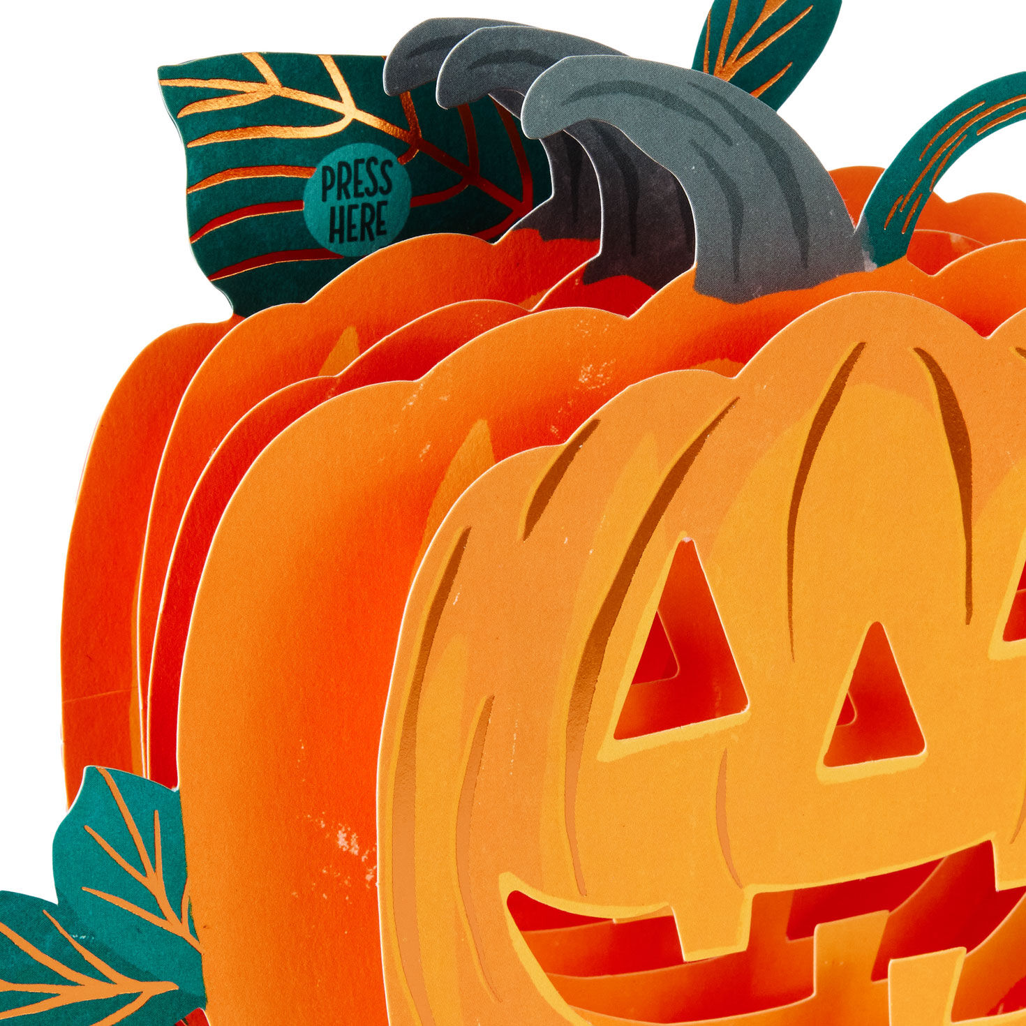 Grinning Jack-o'-Lantern Musical 3D Pop-Up Halloween Card With Light for only USD 10.99 | Hallmark
