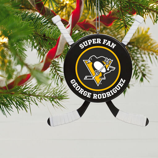 NHL Hockey Personalized Ornament, Pittsburgh Penguins®, 