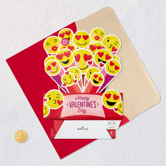 Heart Eyes Musical 3D Pop-Up Valentine's Day Card With Light, , large image number 4