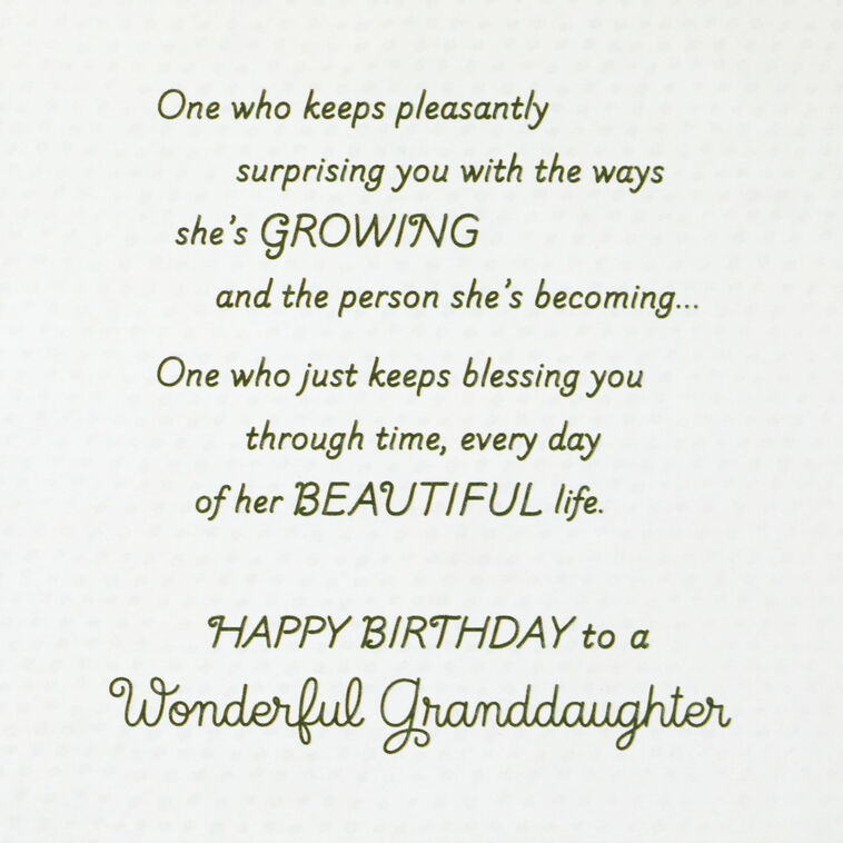 A Unique Kind of Blessing Birthday Card for Granddaughter, , large image number 3