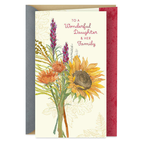 Grateful for You Thanksgiving Card for Daughter and Family