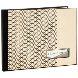 Wood Panel and Geometric Print Guest Book, Wood Panel and Geometric Print Guest Book, , large