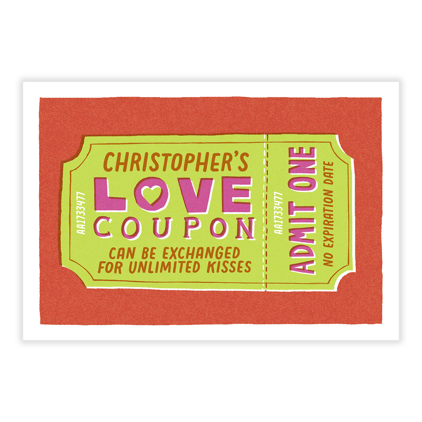 Love Coupon Ticket Love eCard, , large image number 2