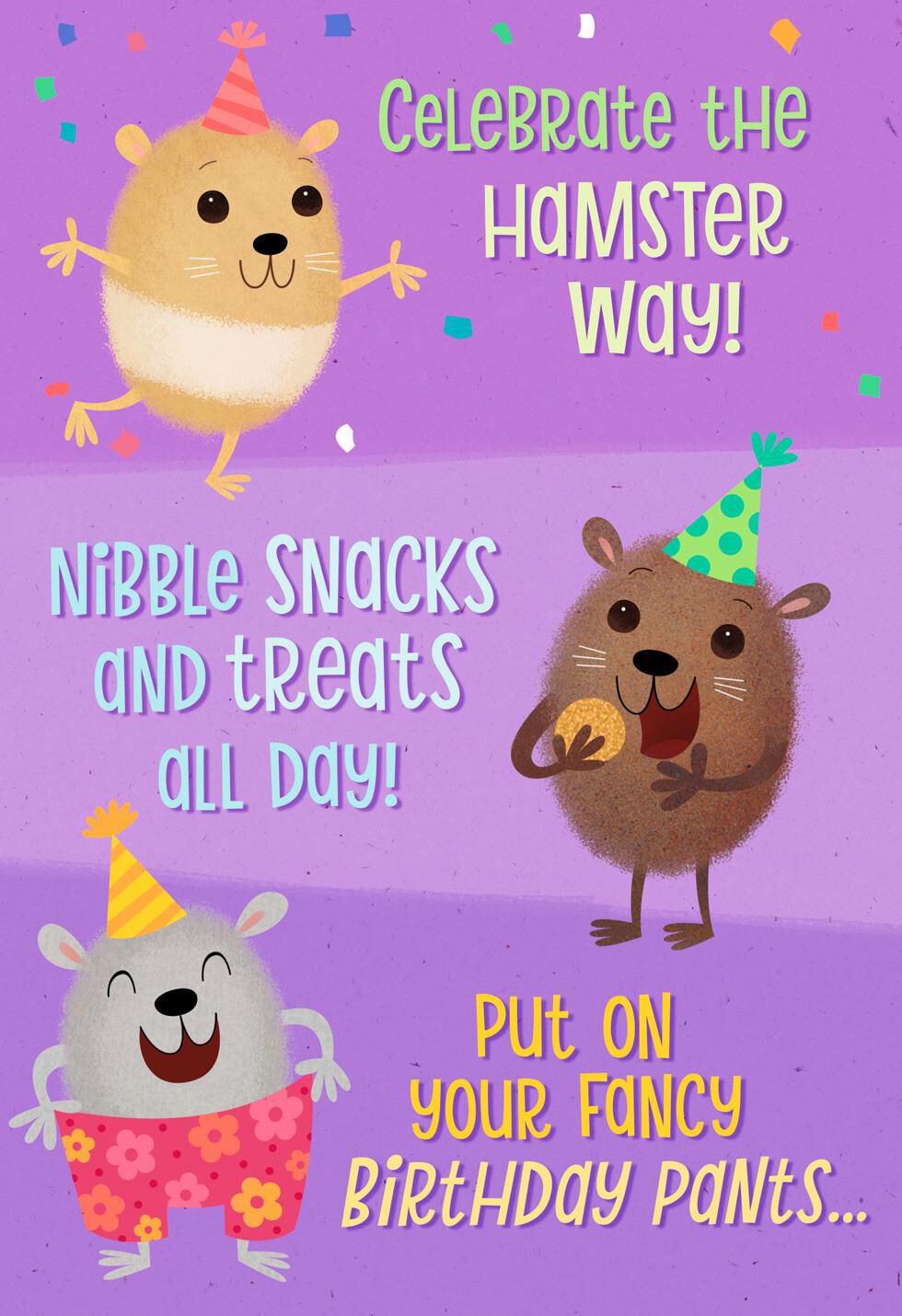 Celebrate the Hamster Way Musical Birthday Card