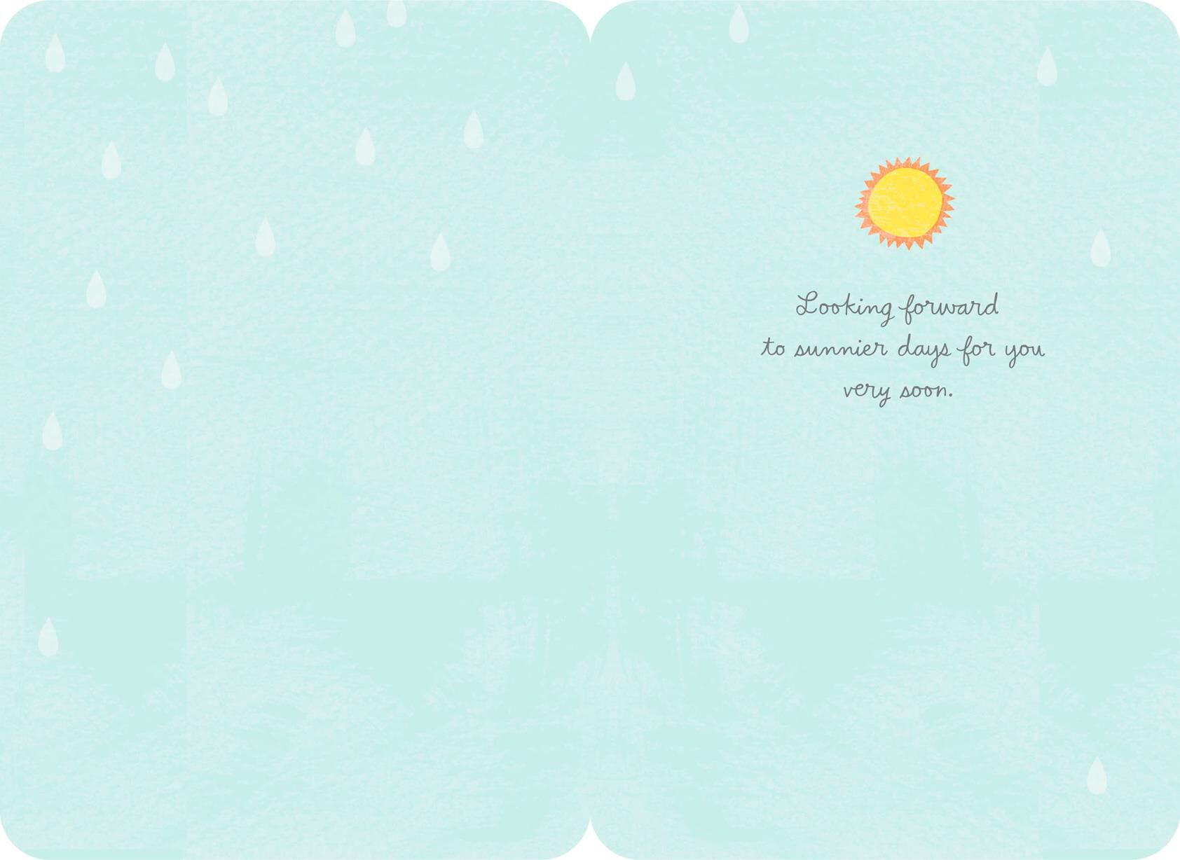 After the Rain Comes the Rainbow Get Well Card