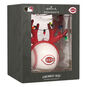 Reds Reindeer Baseball Christmas Ornament package front image number 7