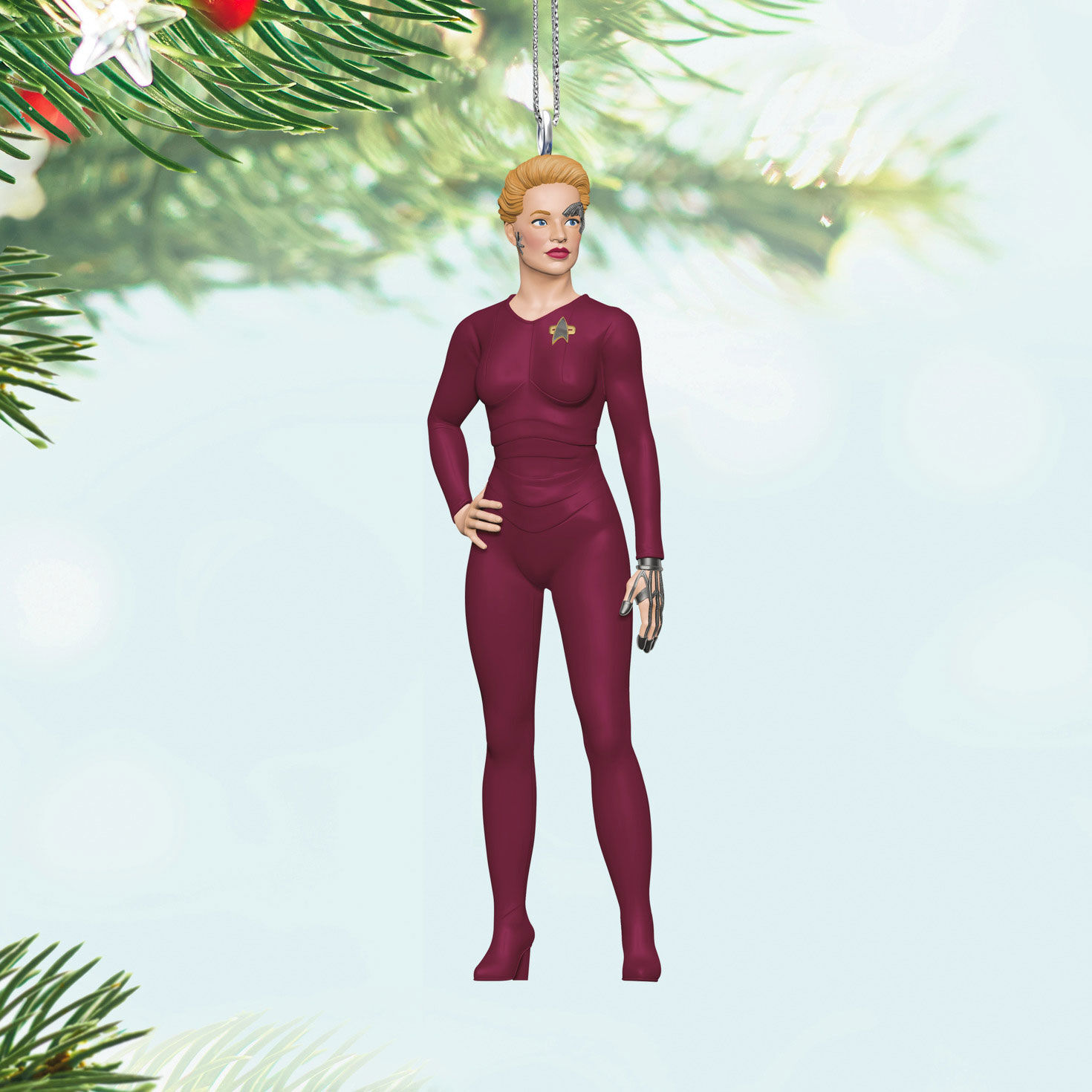 Star Trek Voyager Seven of Nine Keepsake Ornament hanging on tree image number 2