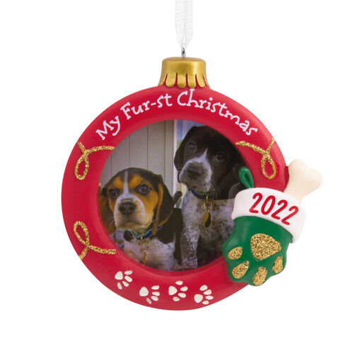 My Fur-st Christmas Pets 2022 Photo Frame Hallmark Ornament, 