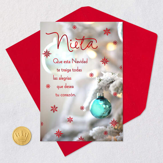 All the Joys Spanish-Language Christmas Card for Granddaughter, , large image number 5