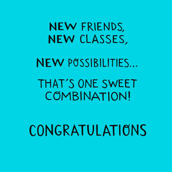 New Friends, Classes and Possibilities Graduation Card, , large image number 2