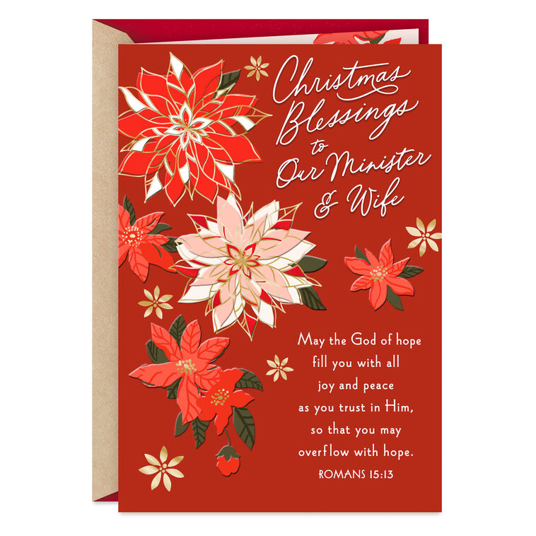 You're Appreciated and Loved Religious Christmas Card for Minister and Wife