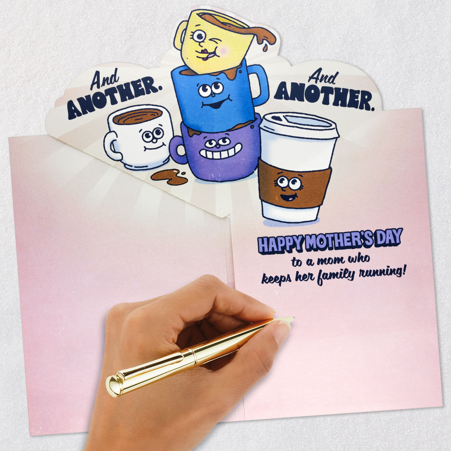 Coffee Mug Characters Mother's Day Card signing card image number 6