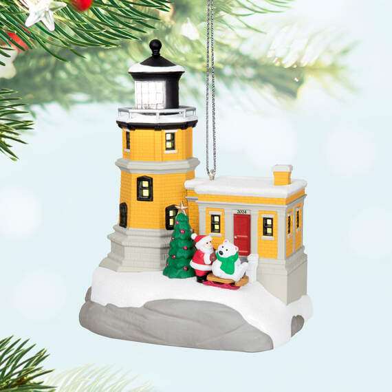 Holiday Lighthouse 2024 Ornament With Light, , large image number 2