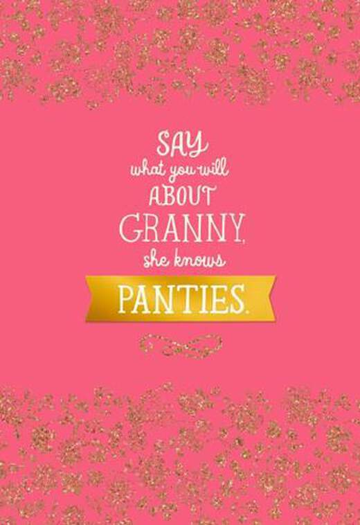 Granny Panties Funny Just Because Card, , large image number 1