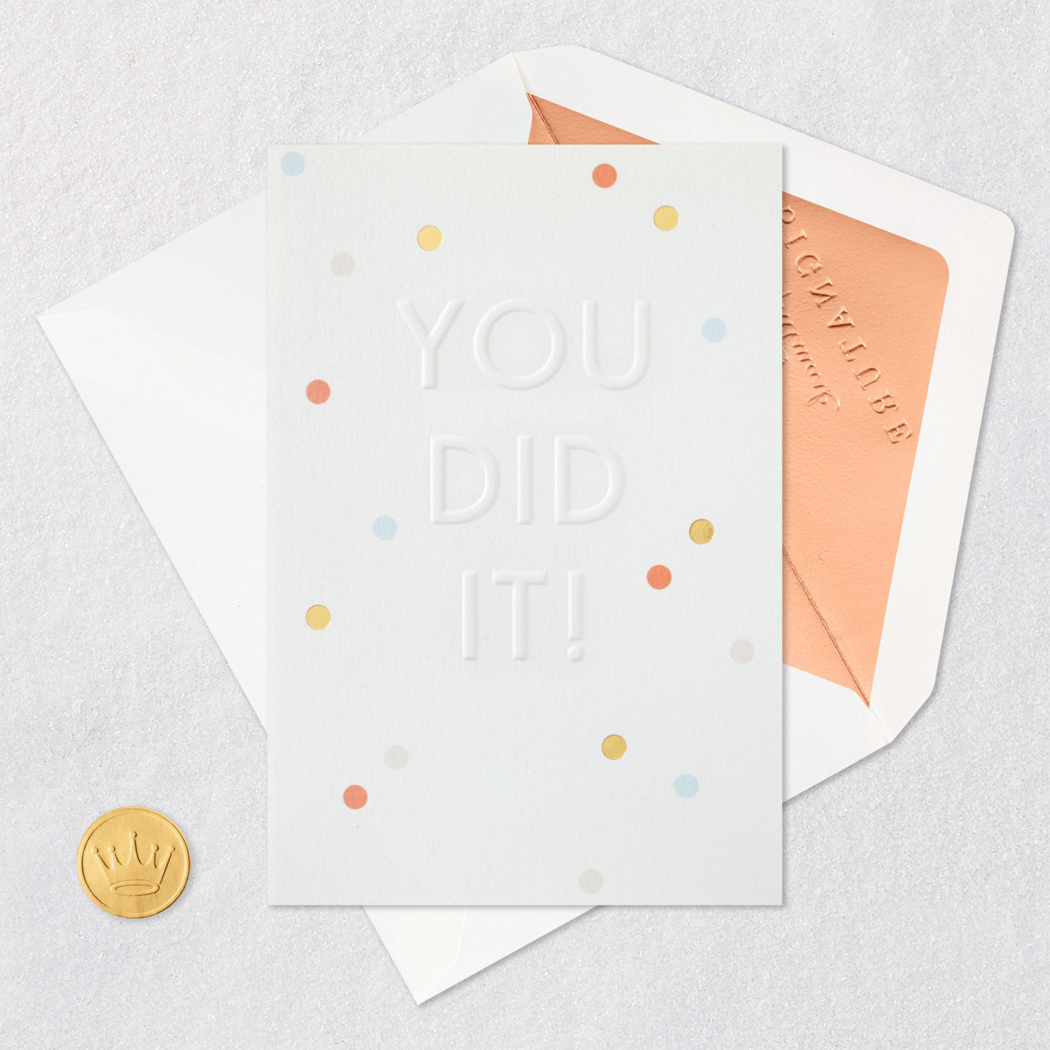 You Did It! Embossed Congratulations Card - Greeting Cards | Hallmark