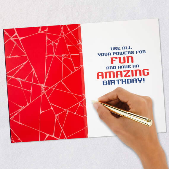 Marvel Spider-Man Power and Responsibility Musical Birthday Card With Light, , large image number 6